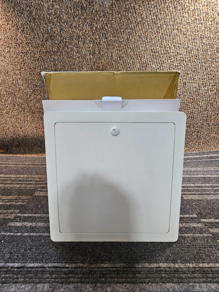 (QTY 4) AB&A 67902 Access Door W/ Screwdriver Lock, 12" L x 12" W, Steel, White