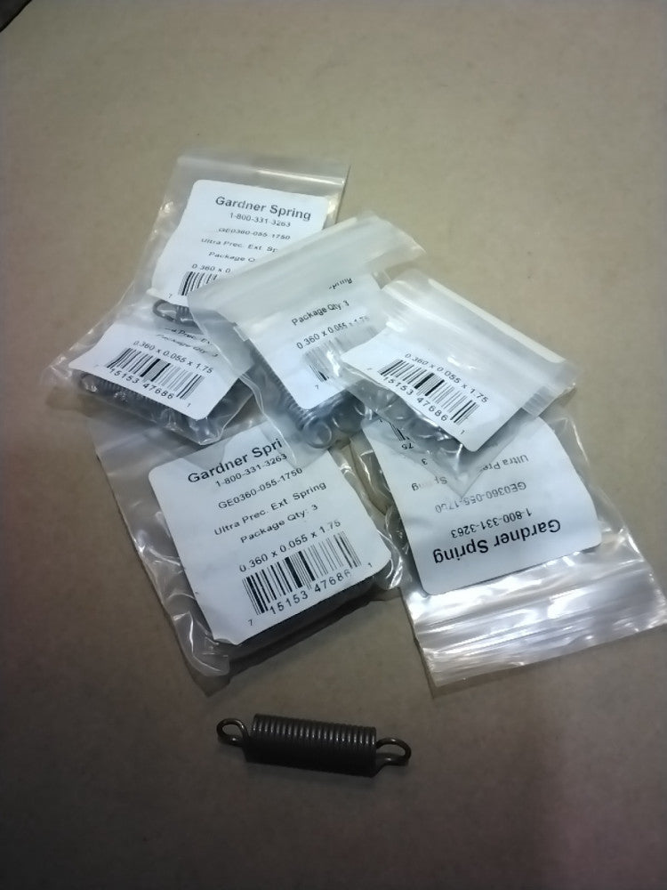 Gardner Spring GE0360-055-1750 Ultra Prec. Ext. Spring, Lot of 19