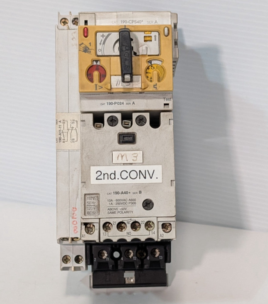 Allen-Bradley 190-CPS40 Coordinated Protected Starter Assy w/ 190-P024, 190-A40