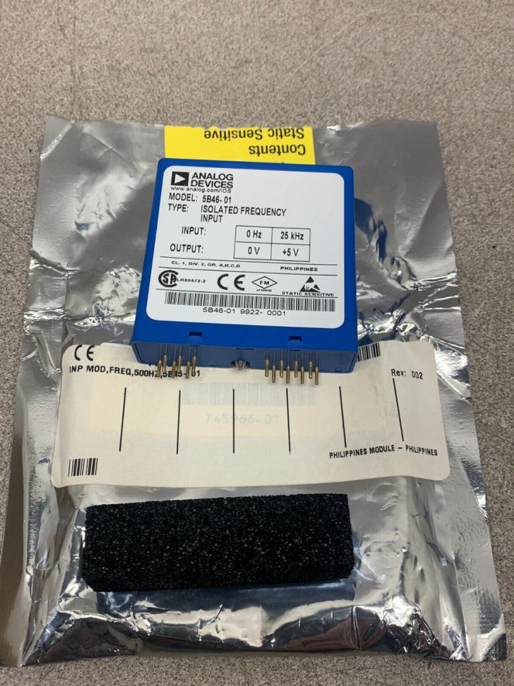 NEW NO BOX ANALOG DEVICES ISOLATED FREQUENCY INPUT MODULE 5B46-01