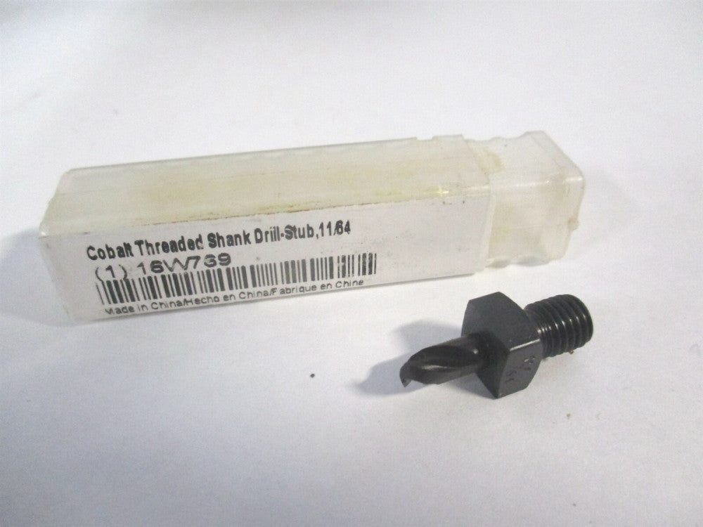 (16W769) 11/64" x 13/16" x 5/16" RH Square Spiral Threaded Shank Drill Bit