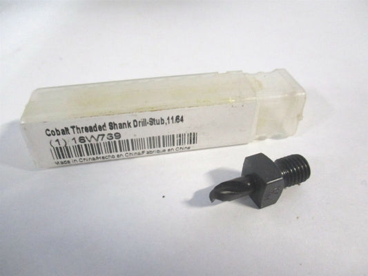 (16W769) 11/64" x 13/16" x 5/16" RH Square Spiral Threaded Shank Drill Bit