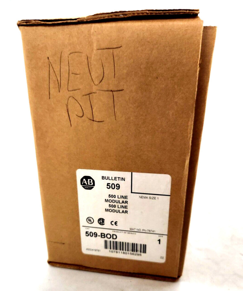 Allen Bradley 509-BOD Nema Size 1 Open 120V Starter Overload Relay NIB