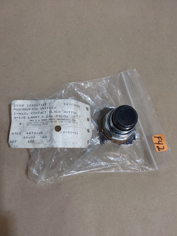 CUTLER HAMMER 10250T111 PUSHBUTTON OPERATOR BLACK LONG BUTTON SERIES
