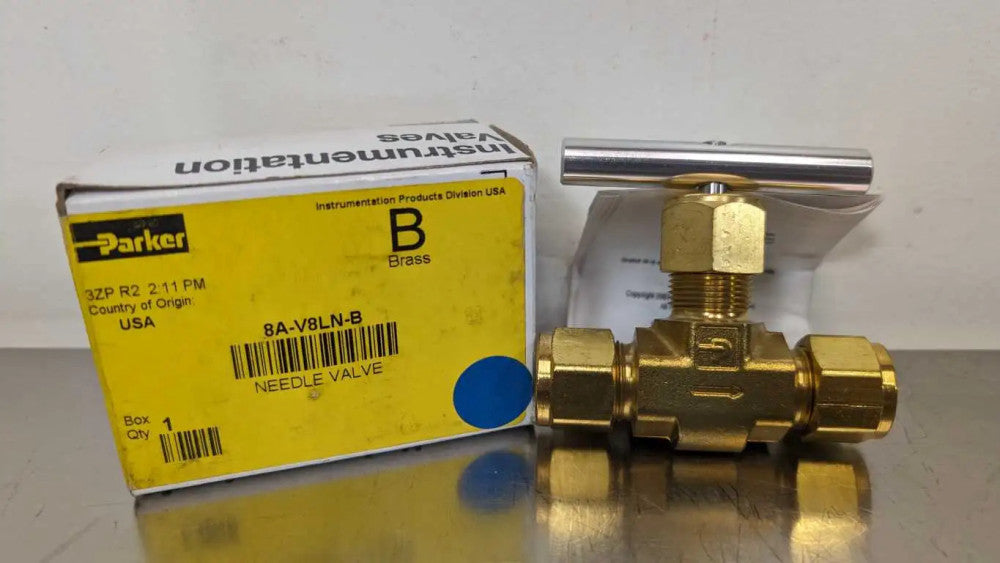 Parker 8A-V8LN-B Brass Needle Valve 1/2" MNPT