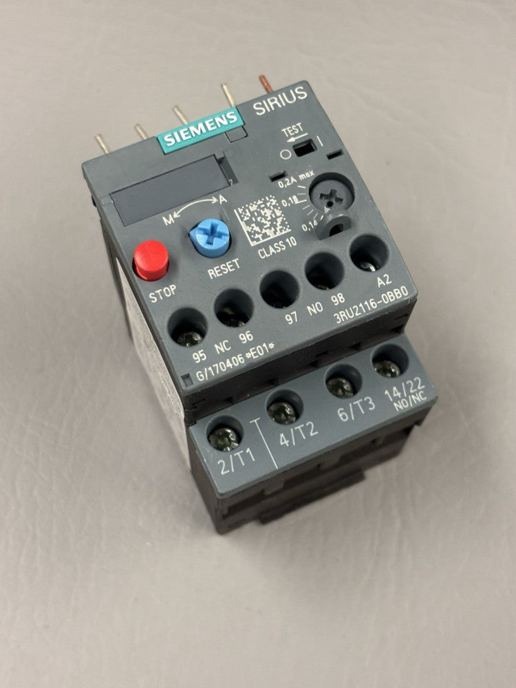 UNUSED SIEMENS OVERLOAD RELAY 3RU2116-0BB0