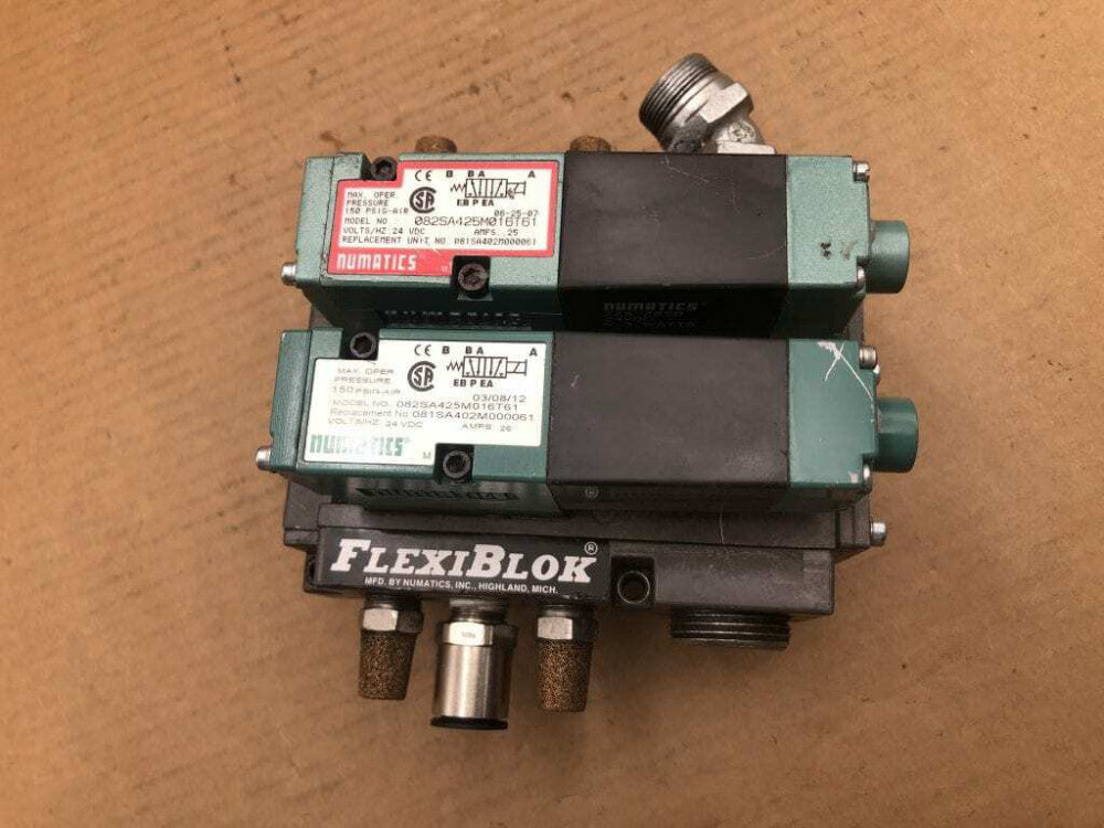 Numatics 082SA425M016T61 Solenoid Valve Flexiblok Manifold 24VDC 150PSI