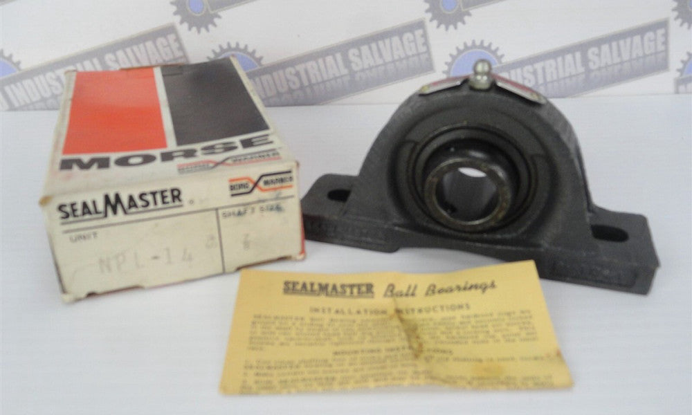 MORSE / SEALMASTER - NPL-14, 7/8" 700570 Non-Expanding Ball Bearing Unit (NEW)