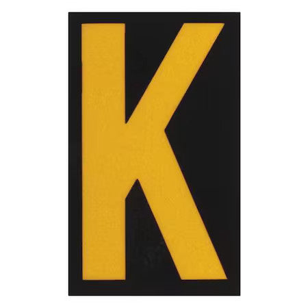 Brady 5000-K Reflective Numbers And Letters,K,Pk25
