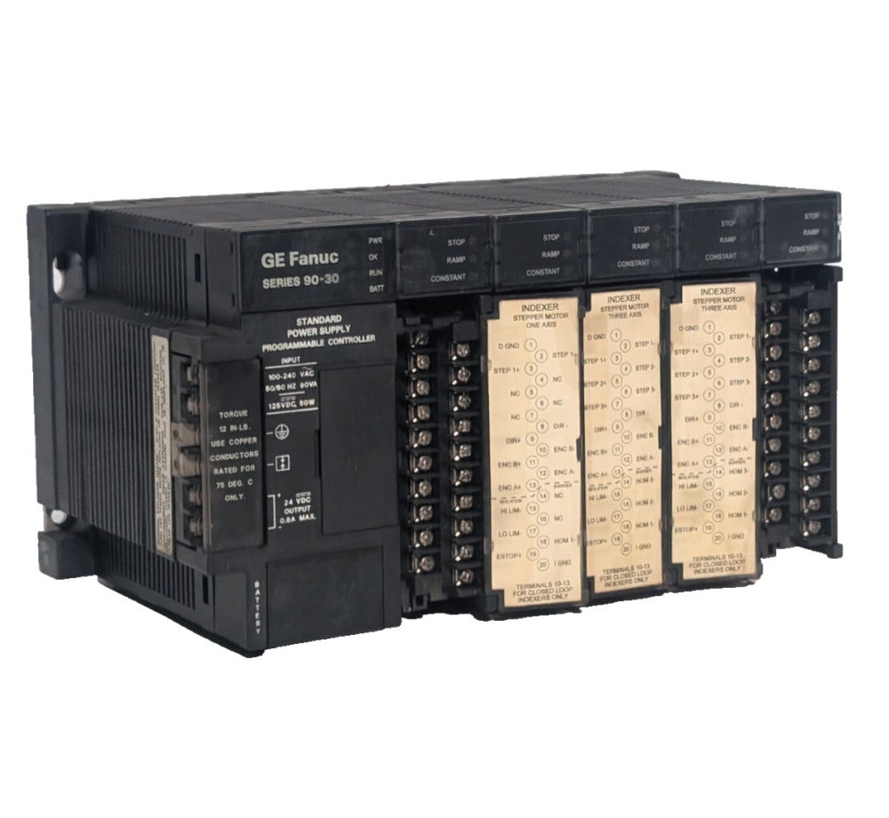 GE Fanuc IC693CHS398E 5-Slot Base, Series 90-30 PLC Processor Controller Module