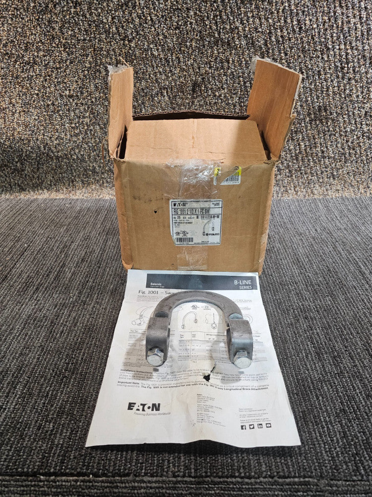 (QTY 25) Eaton Fig 1001 2-1/2 x 1 FC SW Sway Brace Attachment Plain Steel