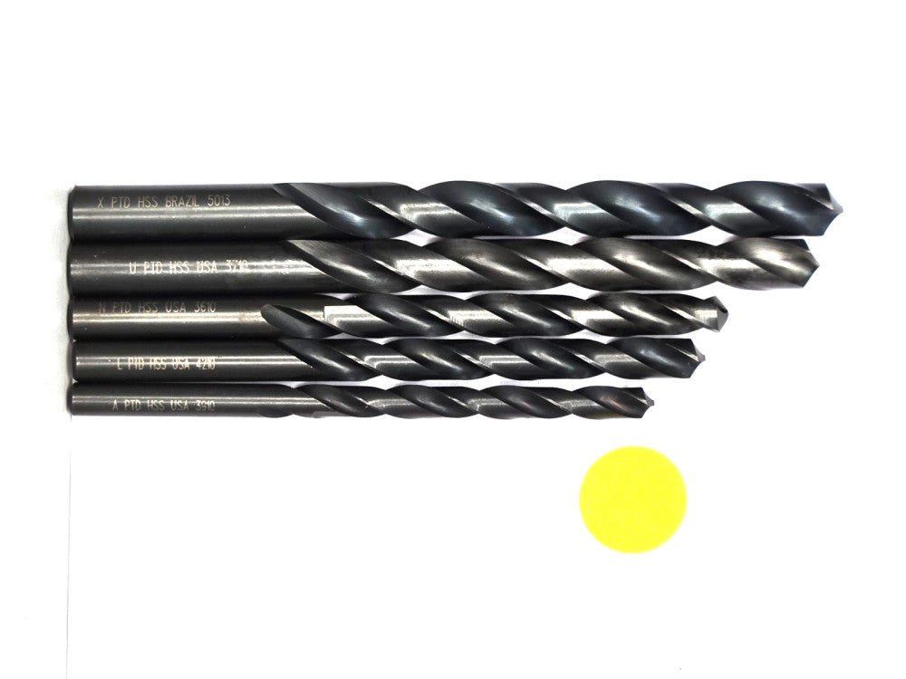 PRECISION TWIST DRILL ASSORTED SIZES JOBBER DRILLS  ** LOT OF 5