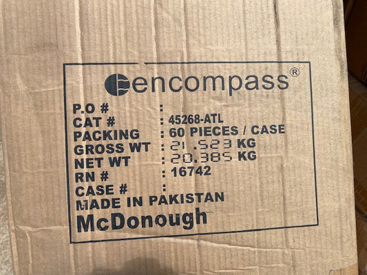 (Case of 60) Encompass  45268-ATL Exam Gown Patient 68 x 48" Blue/Mauve Atlantis