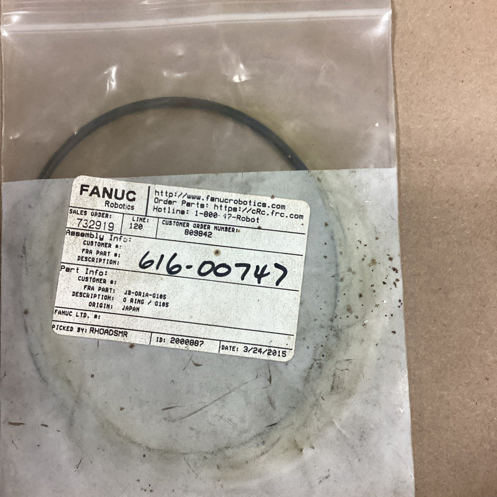 FANUC JB-OR1A-G105 O-RING G5