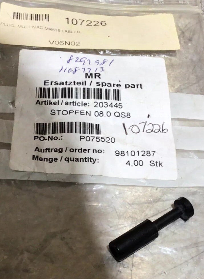 Multivac 107226 Plug Nos Surplus