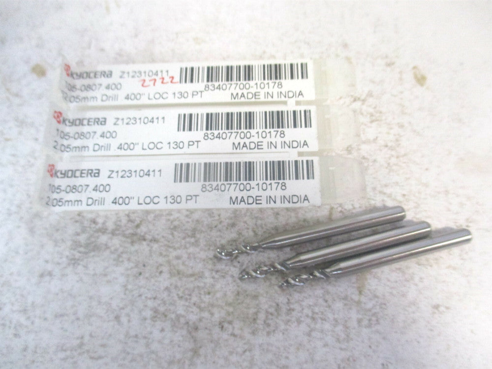 SGS (07358) 2.05mm x 1/8" x 1-1/2" 130° Spiral Circuit Board Drill Bit - Qty 3 