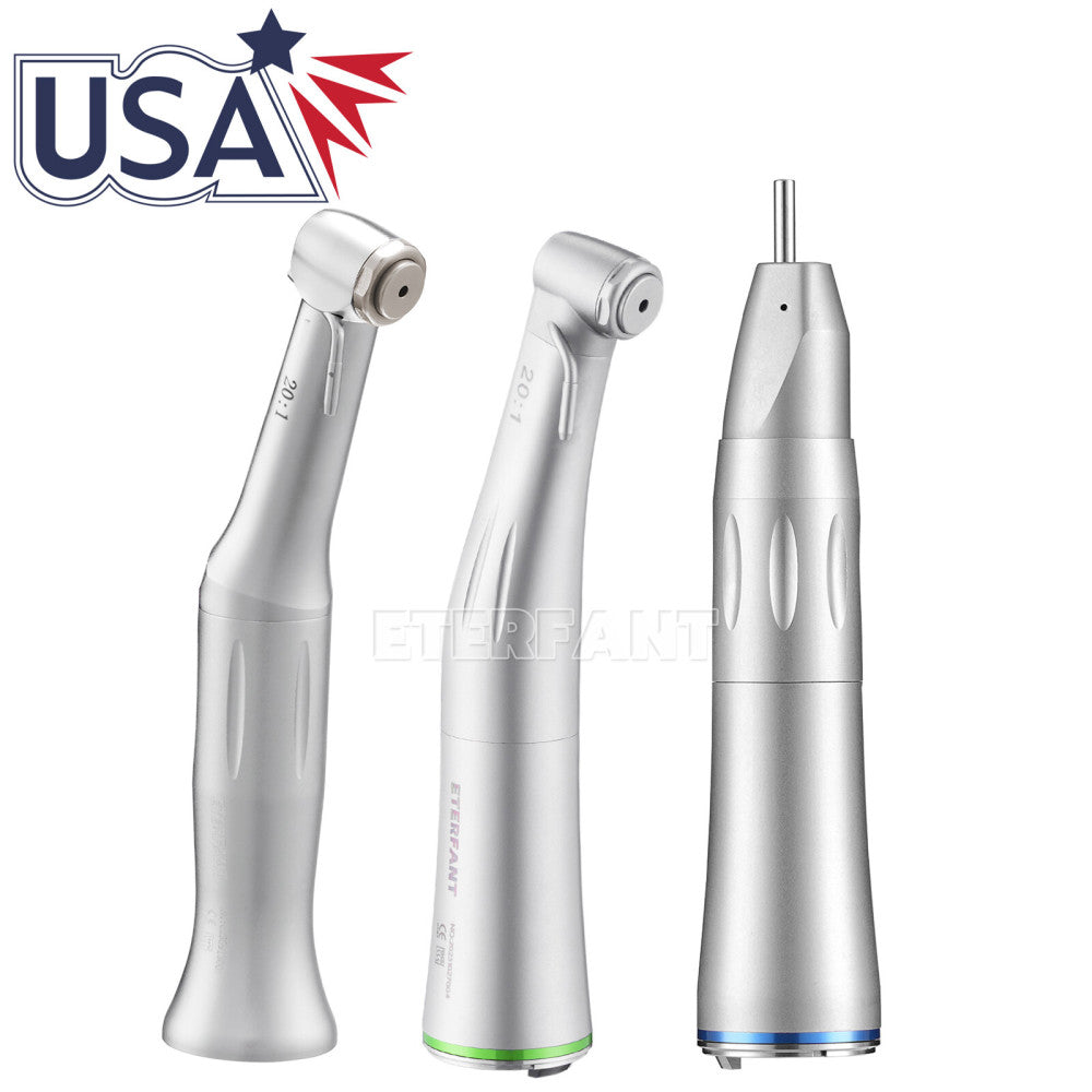  ENTERFANT Dental 1:1/20:1 LED Fiber Optic Low Speed Contra Angle Handpiece US