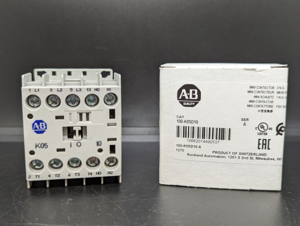 Allen Bradley 100-K05D10 5A 120V Mini Contactor New In Box USA