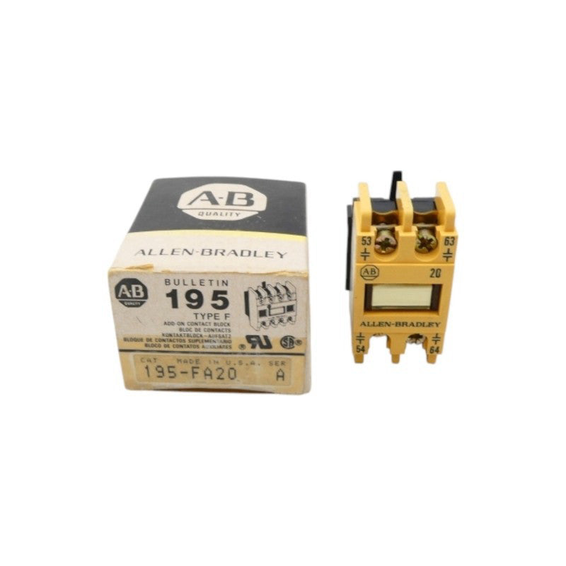 ALLEN BRADLEY 195-FA20 SER. A 600V 10A (BK/YL) NSMP