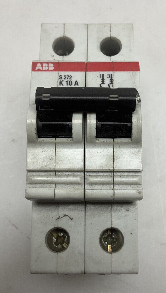 ABB S272-K10A Miniature Circuit Breaker 2 Pole 10 Amp 277/480v AC