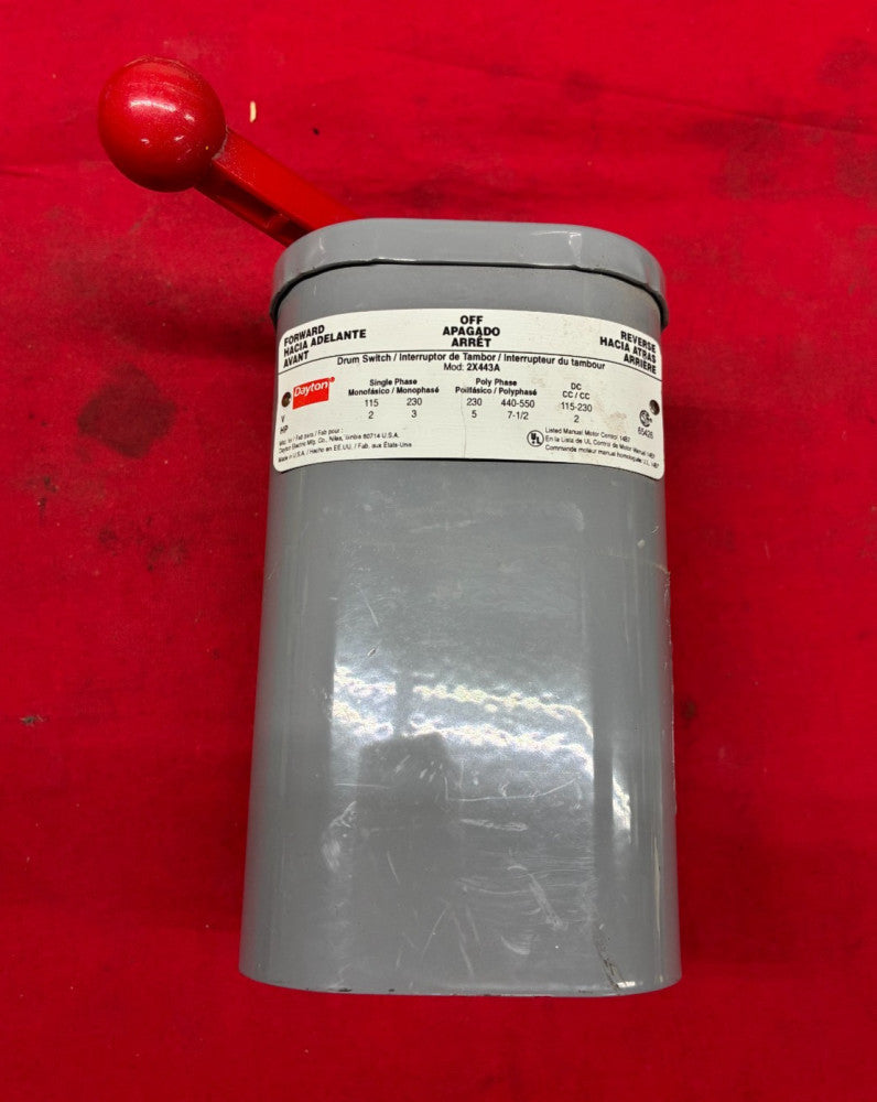 DAYTON DRUM SWITCH MODEL: 2X443A 115-550V