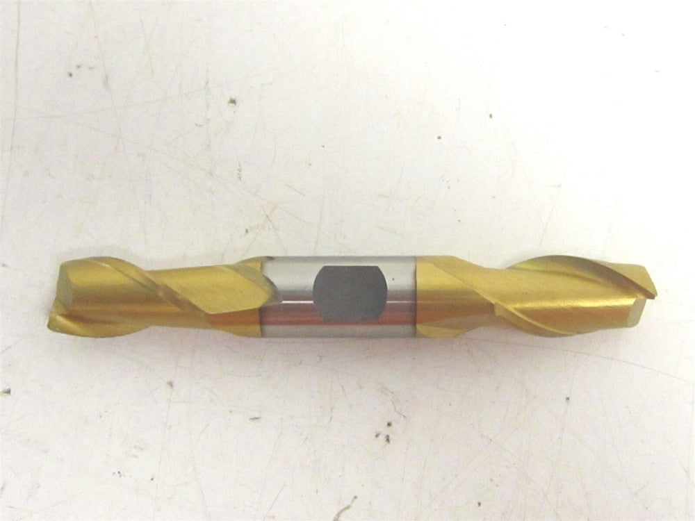 5/8" Double End Mill HSS TiN 2F 5/8 x 5/8 x 1-1/8 x 4-1/2 CC 30° Helix RH
