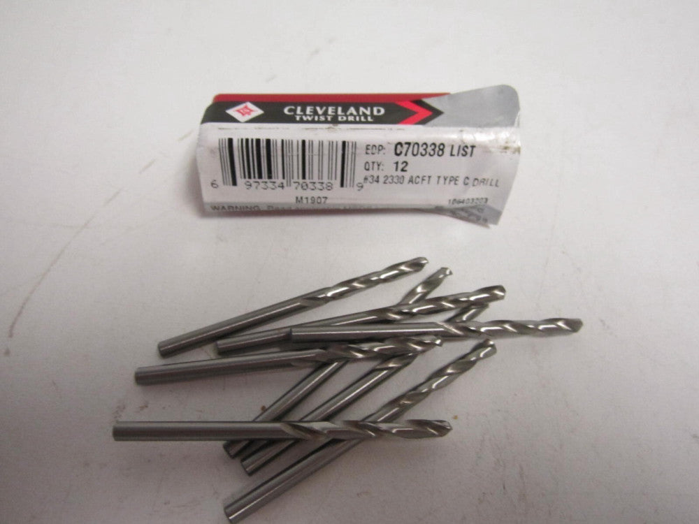 Cleveland (C70338) HSS #34 2.82 x 7/8 x 1-7/8 x 1 Screw Machine Bits - Lot of 8 