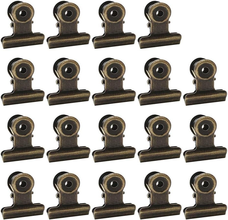 100 PCS Metal Hinge Clips, Bronze Small Clips 100pcs 0.87Inch, Cyan 