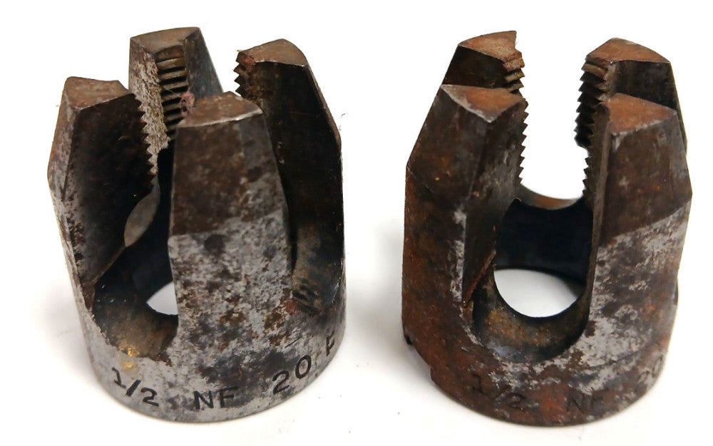 GTD 1/2 NF 20 ACORN DIE BLANK #2 OD 1" LOT OF 2 CARBON STEEL