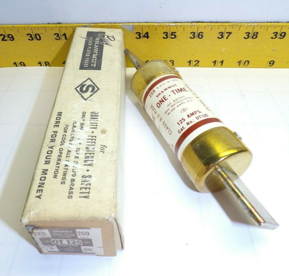 NEW FERRAZ SHAWMUT 125 AMP ONE-TIME FUSE 250 VAC  OT125
