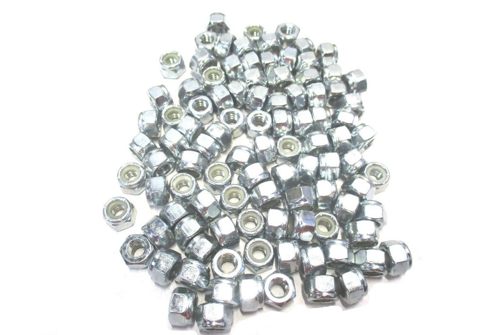 NEW 1/4-20 UNC 7/16 Across Flats 19/64 High Grade 2 RH Hex Lock Nut - Lot of 100