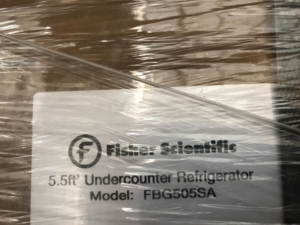 New Fisher Scientific undercounter refrigerator FBG505SA in the box