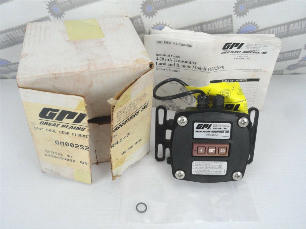 GPI - GM002S2R41-7 / Oval Gear Flowmeter 1/4" NPT / .53-26.4 GPH (NEW in BOX)