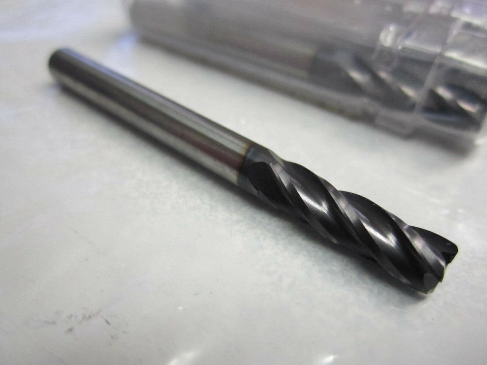 Burchett (4F187020RC) 4F Carbide End Mill 3/16" x 41/64" x 2" x .020" Radius