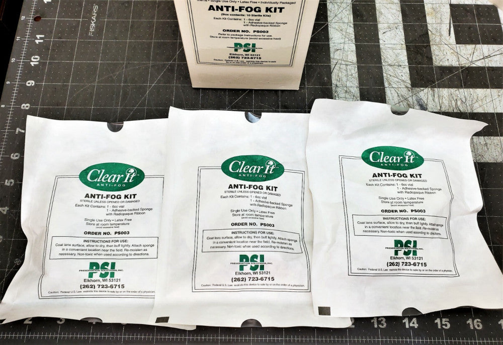 3 Pack Of Clear It Anti-Fog Kits Eyeglasses, Goggles, Face Masks, Visors [B0TP]