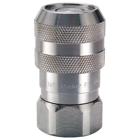 Parker Fs-251-6Fo Hydraulic Quick Connect Hose Coupling, 316 Stainless Steel