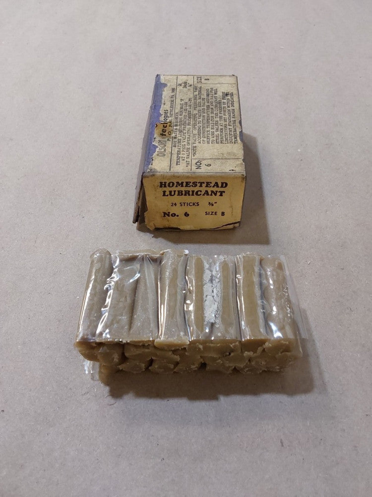 Olsen Technologies Homestead Lubricant No. 6 Size B 24 Sticks 3/8" NOS