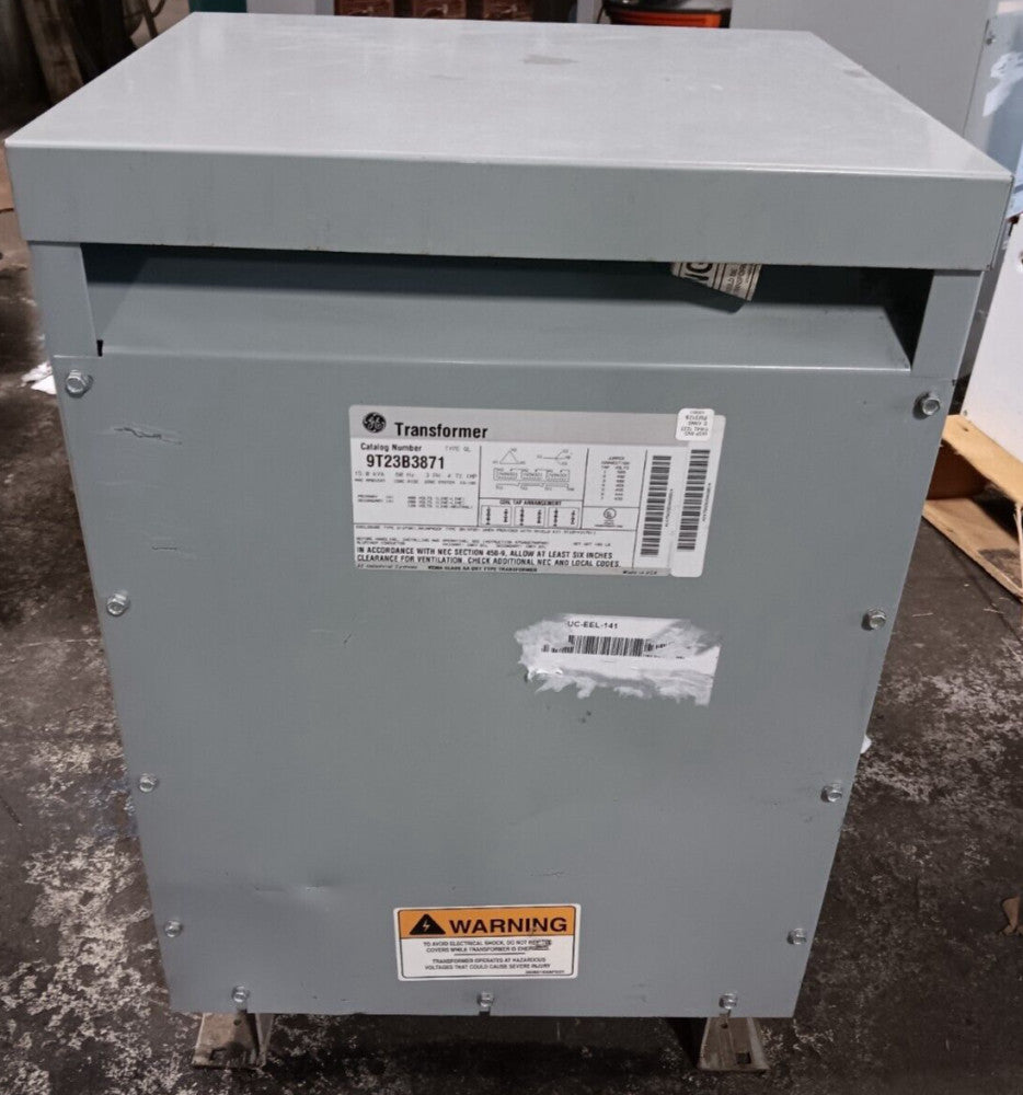 NEW Ge 9T23B3871 15 KVA Transformer 3-Phase 480 V Delta PRI 208Y/120V SEC *FLAW