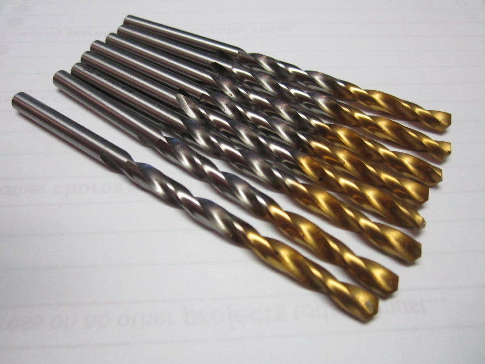 YG-1 (D2GP187246) #18 x 2-1/8 x 3-1/4 Gold-P HSSCo8 Jobber Drill Bit - Lot of 8 