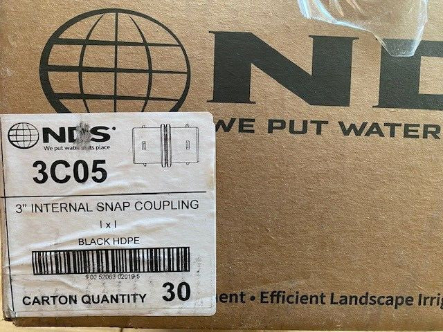 (30 PACK) NDS Coupling 3C05, 3" Internal Snap Coupling