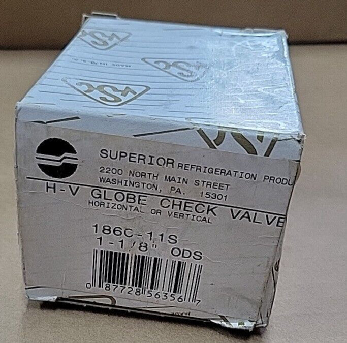 NEW OLD STOCK SUPERIOR HVACR glove check valve 806c-11s 1 1/8" sweat 500 psi