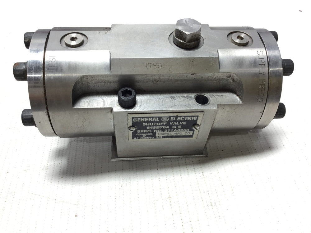 General Electric (GE) 843E704 G-6 Shutoff Valve Stainless Steel