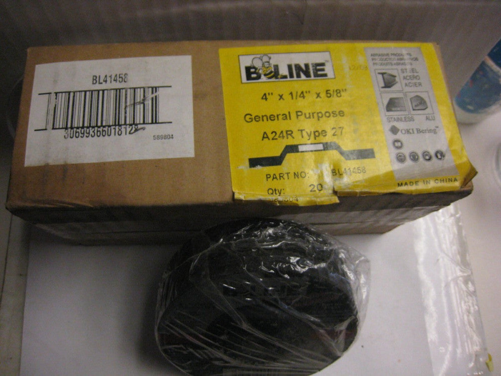 10 B-LINE 41458 4" x 1/4" x 5/8" Metal Grinding Wheel Angle Grinder Disc Type 27