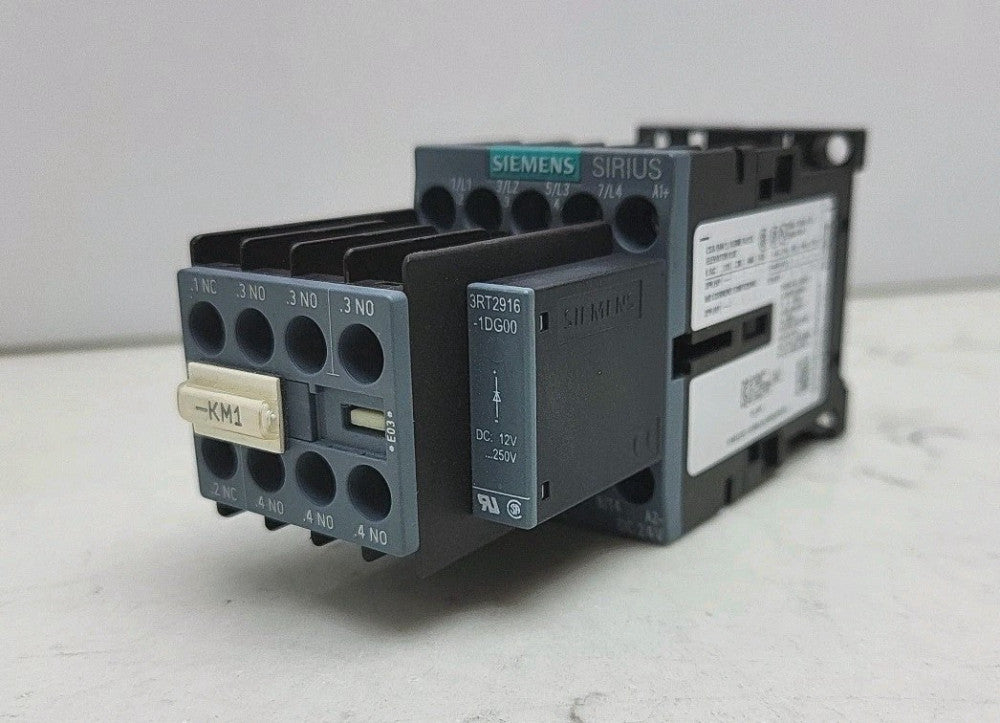 Siemens 3RT2317-1BB40 Contactor W/ 3RH2911-1HA31 Contact Block w/ 3RT2916-1DG00