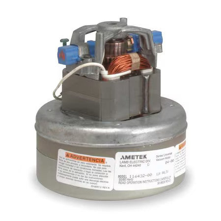 Ametek 116343-00 Vacuum Mtr/Blwr,Thru-Flow,2 Stge,1 Spd