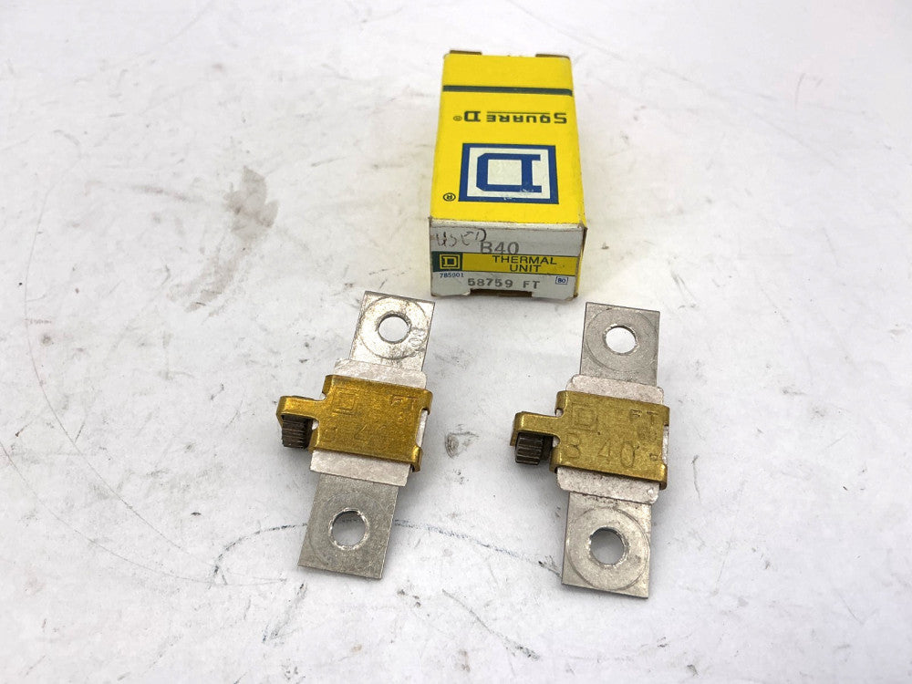 Lot of 2 Square D B40 Overload Relay Terminal Unit