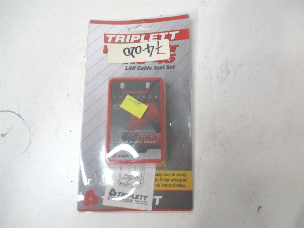 Triplett (RJ45) WireMaster LAN Cable Tester Verifies Point-To-Point Wiring