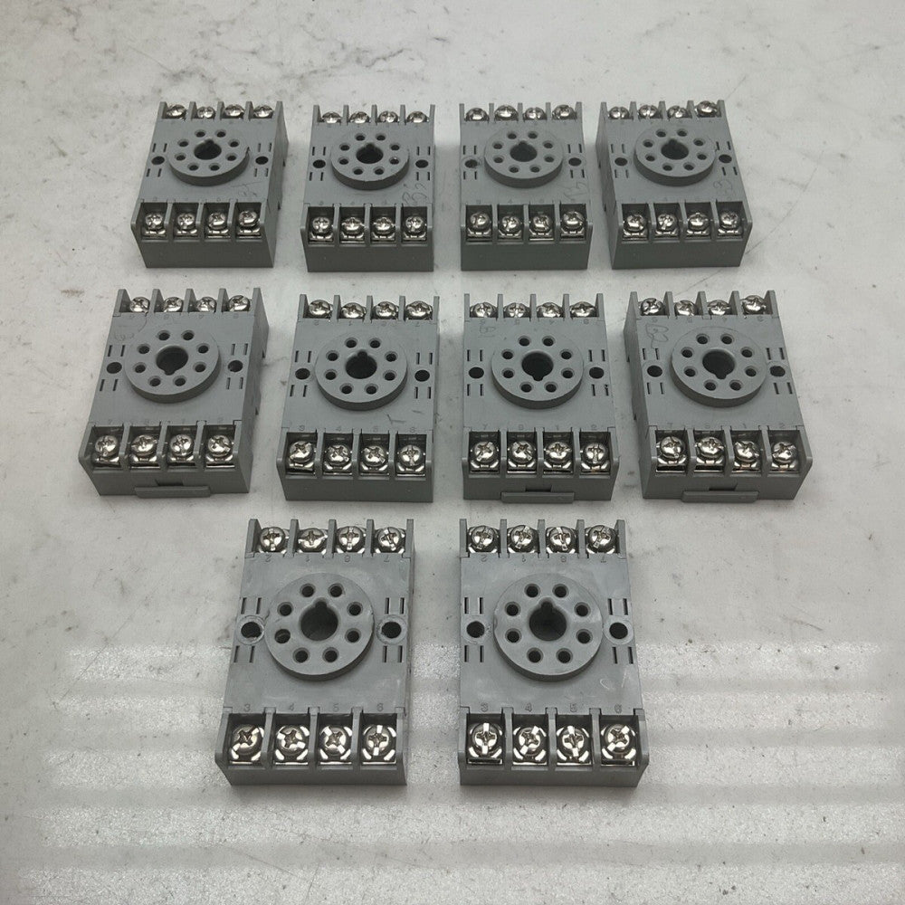 10 Pack Square D 8501NR51 Series B Socket Base 10 Amp 300V 8 PIN *USED