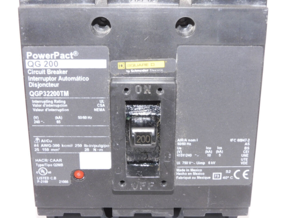 SQUARE D QGP32200TM 240V 200A NSNP