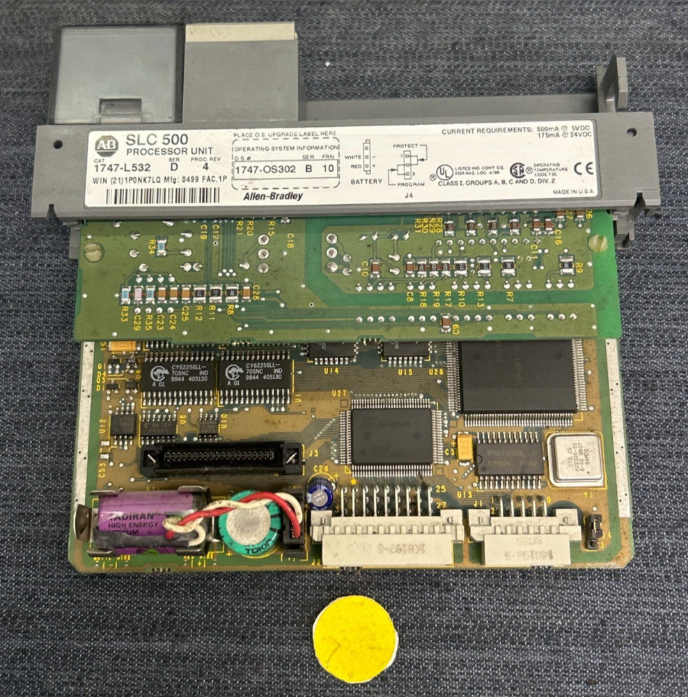 ALLEN BRADLEY SLC 500 PROCESSOR UNIT CAT 1747-L532 SERIES D